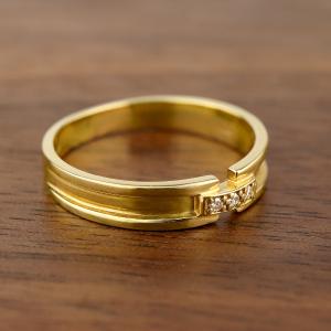 K18 透かし アンティークデザイン ダイアモンド リング 18金 18k 