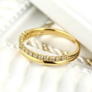 K18 ハーフ 透かし アラベスク ピンクゴールド リング 18金 18k