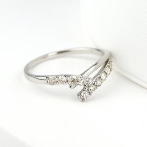 PT900 ダイヤモンド Vライン リング 指輪 プラチナ エタニティ V字