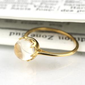 ダイヤモンド リング k18 イエローゴールド 0.15ct 指輪 二重 ハーフ