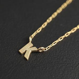 con affetto ネックレス K18イニシャルネックレス レディース