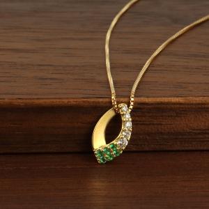 K18 エメラルド ゴールド ネックレス 一粒 天然石 誕生石 5月 18金 18k