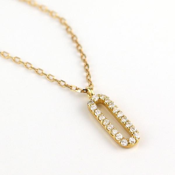 K18 ダイヤモンド リング ネックレス 18金 18k ゴールド イエローゴールド YG シンプル...