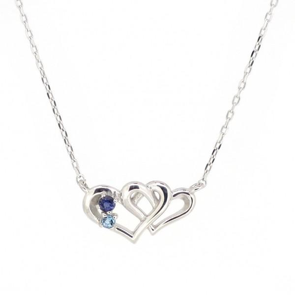 オープンハート ゴールドネックレス 透かし 粒 ストーン カラフル ファンシーカラー マルチカラー ...