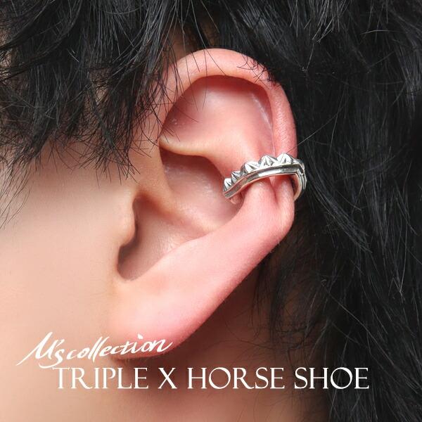 M&apos;s collection エムズコレクションTRIPLE X HORSE SHOE イヤーカフ ...