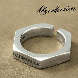 M's collection エムズコレクション ナット シルバーリング フリーサイズ 19号 メンズ シルバー リング 指輪 ハーモナイズ ボルト｜ginnokura