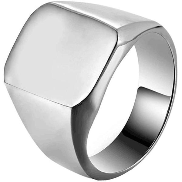 人気 印台指輪 メンズ指輪 ステンレスリング シンプル （13号 - 27号） (14)
