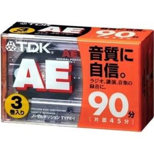 TDK オーディオカセットテープ AE 90分3巻パック AE-90X3G｜ginowan