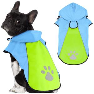 Kpuplol 犬 レインコート - 防水反射性犬服調節可能なペットジャケット、梅雨対策防雪 防風 通気 小型犬から大型犬および子犬用の軽量｜ginowan