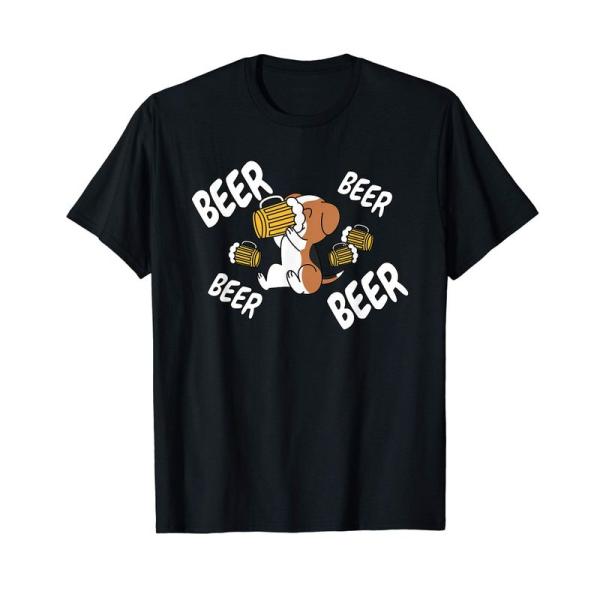 ビールビーグル犬 Tシャツ