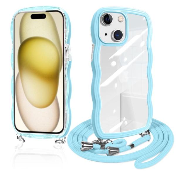 iPhone15 用 ケース ショルダー クリア アイフォン15 スマホケース カバー 透明 TPU...