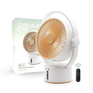 Litmor コードレス サーキュレーター DCモーター 20畳 強力 充電式 静音 リモコン付き モバイル パワフル送風 換気 空