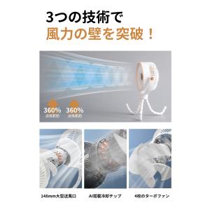 携帯扇風機 急速充電 大風量 瞬間冷却 ベビー...の詳細画像5