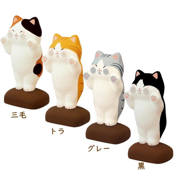 (大)ぺったり猫/三毛・トラ・サバトラ・ハチワレ・黒猫 　置物　オブジェ　猫雑貨　猫グッズ