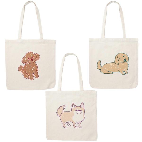 リサイクルA4トート　犬雑貨・犬グッズ・トイプードル・ダックスフント・チワワ