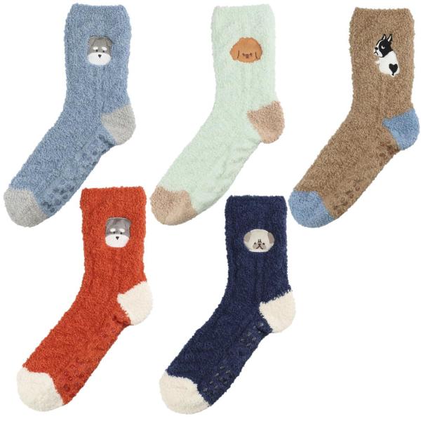 ルームソックス　ブルトン・シュナウザー・パグ・トイプードル　 犬雑貨・犬グッズ・フレンチブルドッグ/...