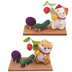 三毛猫と柴犬のお盆飾り ハンドメイド・お盆・仏具...の商品画像