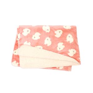 マルチブランケット　ポメラニアン　ピンク　犬雑貨・犬グッズ・白ポメ・スワンネル