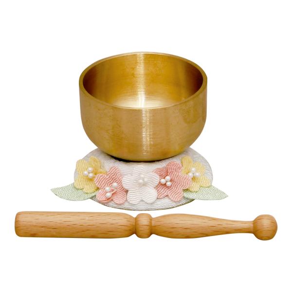 おそらの花おりん　ミニおりんセット　犬・猫・花柄・小さなおりん・お盆・仏具・ペットメモリアル・手元供...
