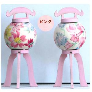 小さな木製パステル盆提灯(ちょうちん)一対 ハ...の詳細画像3