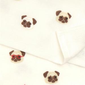 和たおるフェイス パグ画伯-濱文様- 犬雑貨・...の詳細画像1