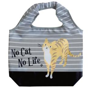 在庫限り　エコバッグ　チャトラ（グレー） 　猫雑貨・ネコグッズ・ねこ・CAT