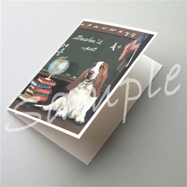 在庫限り　グリーティングカード　バセットハウンド Teacher's Pet　輸入雑貨　犬雑貨　犬グ...