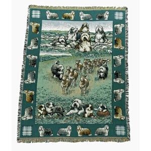 在庫限り　ゴブラン織り　タペストリー　ビアデッド・コリー　輸入雑貨　 犬雑貨　犬グッズ