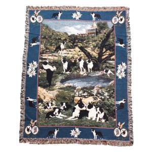 在庫限り　ゴブラン織り　タペストリー　ボストン・テリア　輸入雑貨　 犬雑貨　犬グッズ