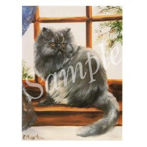 在庫限り　グリーティングカード Ruth　Persian　Gray　輸入雑貨　猫雑貨　ねこグッズ