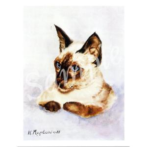 在庫限り　グリーティングカード Siamese　Face　輸入雑貨　猫雑貨　ねこグッズ