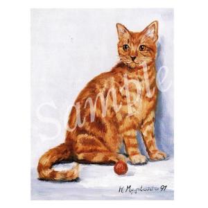 在庫限り　グリーティングカード Ruth　Red Tabby　輸入雑貨　猫雑貨　ねこグッズ