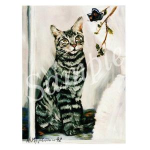 在庫限り　グリーティングカード Ruth　Maine Coon　Gray　輸入雑貨　猫雑貨　ねこグッズ