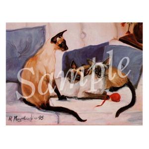 在庫限り　グリーティングカード Siamese　3Cats　輸入雑貨　猫雑貨　ねこグッズ