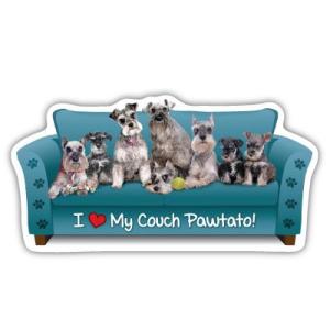 在庫限り　カウチポテト　カーマグネット　シュナウザー　輸入雑貨　犬雑貨　犬グッズ