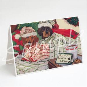 在庫限り　クリスマスカード　ダックス Christmas Waiting for Santa　輸入雑貨　犬雑貨　犬グッズ