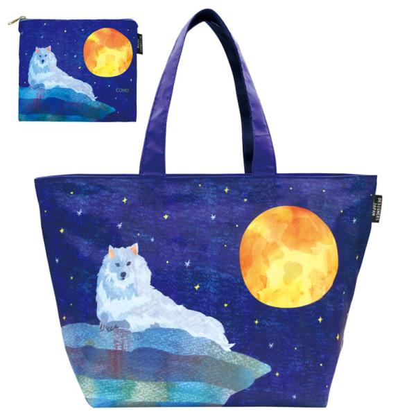 保冷バッグ　満月とオオカミ　雑貨・ショッピング・オオカミ・Wolf