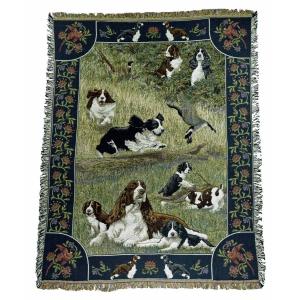 在庫限り　ゴブラン織り　タペストリー　イングリッシュ・スプリンガースパニエル　輸入雑貨　 犬雑貨　犬グッズ