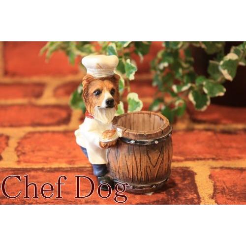 在庫限り　シェフドッグ　爪楊枝立てシェルティー　輸入雑貨　犬雑貨　犬グッズ