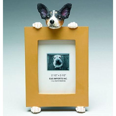 在庫限り　フィギュアフォトフレーム　ラット・テリア　輸入雑貨　犬雑貨　犬グッズ