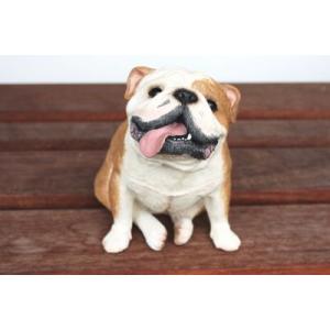 在庫限り　フィギュア　ドッグ　ブルドッグ/お座りフォーン　輸入雑貨　犬雑貨　犬グッズ