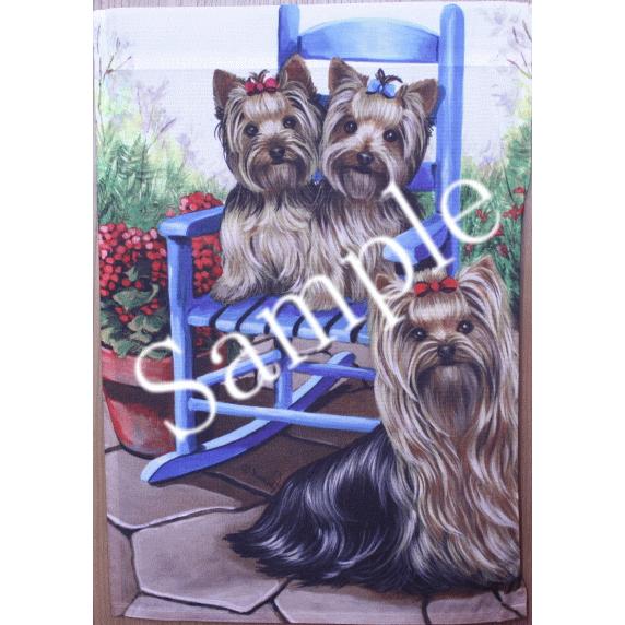 在庫限り　ガーデンフラッグ　ヨークシャー・テリア/ヨーキー　輸入雑貨　犬雑貨　犬グッズ