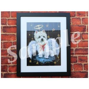 在庫限り　Frame Art　ウエスト・ハイランド・ホワイト・テリア/ウエスティ　West Highland Terrier Angel　輸入雑貨　犬雑貨　犬グッズ