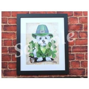 在庫限り　Frame Art　ウエスト・ハイランド・ホワイト・テリア/ウエスティ　West Highland Terrier Leprechaun 　輸入雑貨　犬雑貨　犬グッズ