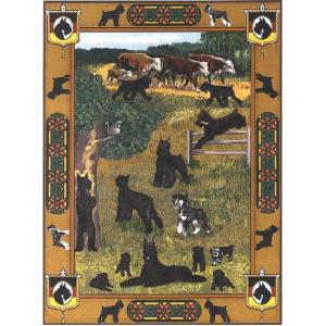 在庫限り　ゴブラン織り　タペストリー　シュナウザー　輸入雑貨　 犬雑貨　犬グッズ