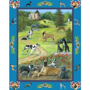 在庫限り　ゴブラン織り　タペストリー　グレート・デーン　輸入雑貨　 犬雑貨　犬グッズ