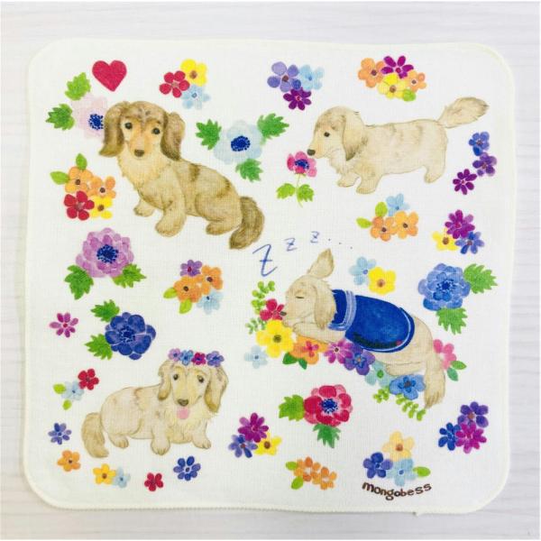 ☆ハンカチ☆　ダックスフンド 　犬雑貨・犬グッズ