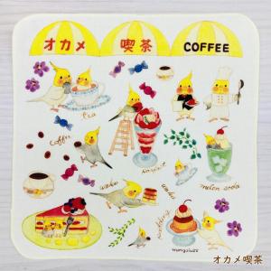 ☆ハンカチ☆レトロSHOPシリーズ 鳥雑貨・こ...の詳細画像2