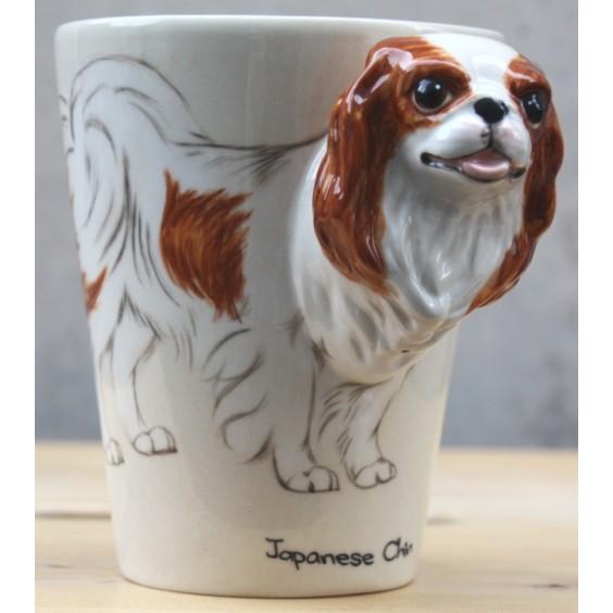 在庫限り　ドッグCOLLECTIBULE　セラミックマグ　狆　ブラウン　輸入雑貨　犬雑貨　犬グッズ