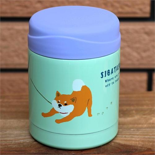 スープジャー　さんぽだしばたさん　犬雑貨・犬グッズ・柴犬